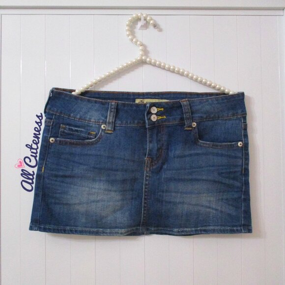 JUST U.S.A. Denim Mini Skirt Size M - Picture 1 of 6